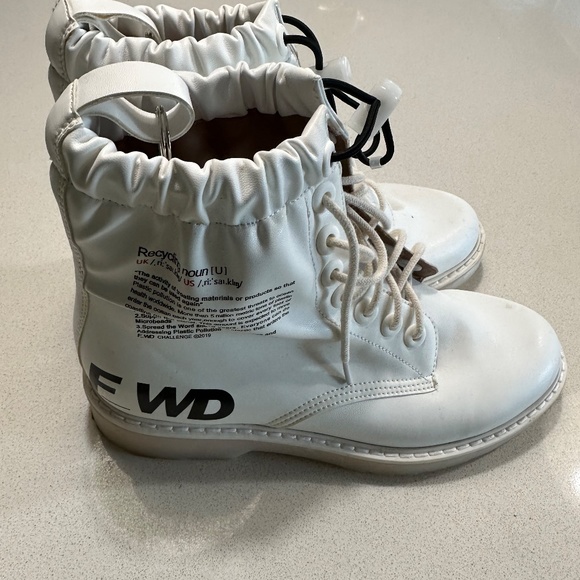 F_WD White Combat boots - Picture 5 of 5